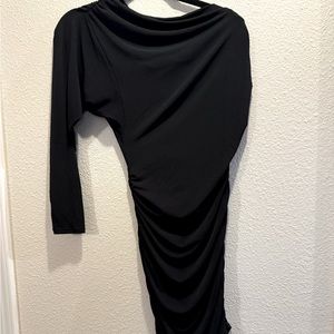 Moda asymmetrical off shoulder mini dress